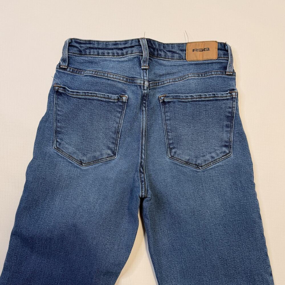 RSQ Jeans Womens 27 Blue High Rise Flare Stretch Denim 5 Pocket Medium Wash - Picture 10 of 11